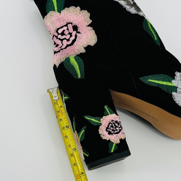 Rebecca Minkoff Bryce Embroidered Floral‎ Suede Boots Size 7 - Picture 12 of 14